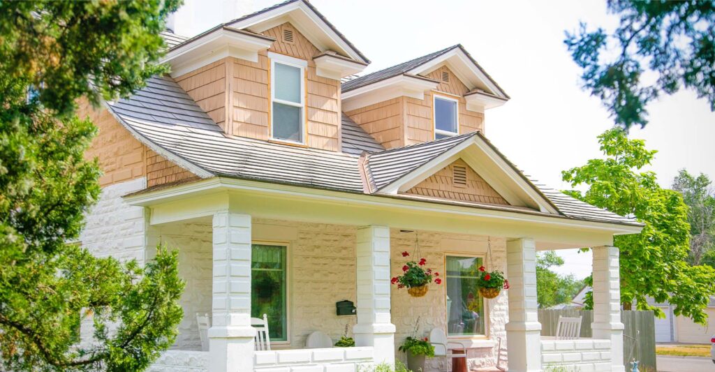 The exterior of a cute home