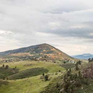 houses in the foothills of the Rocky Mountains