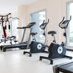 Gym equipment.
