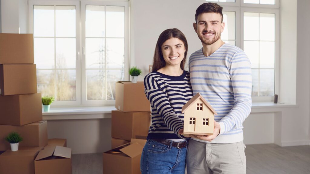 family in new home