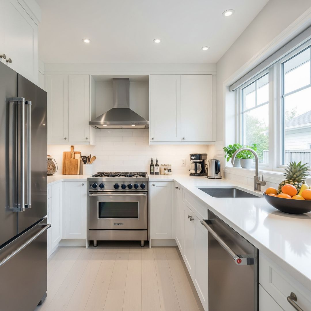 Pristine kitchen interior in a well-maintained rental home