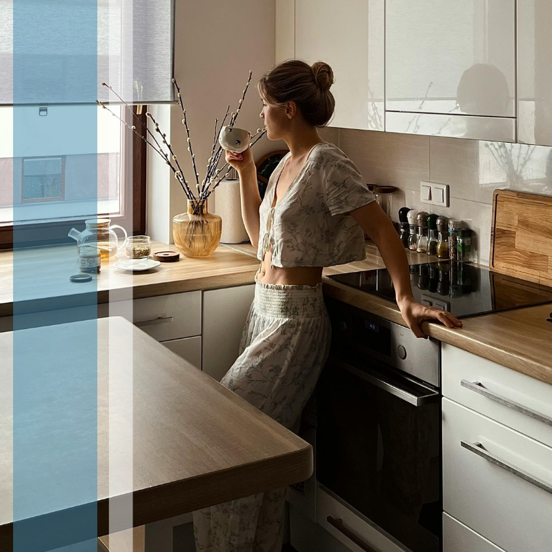 Woman drinking coffee